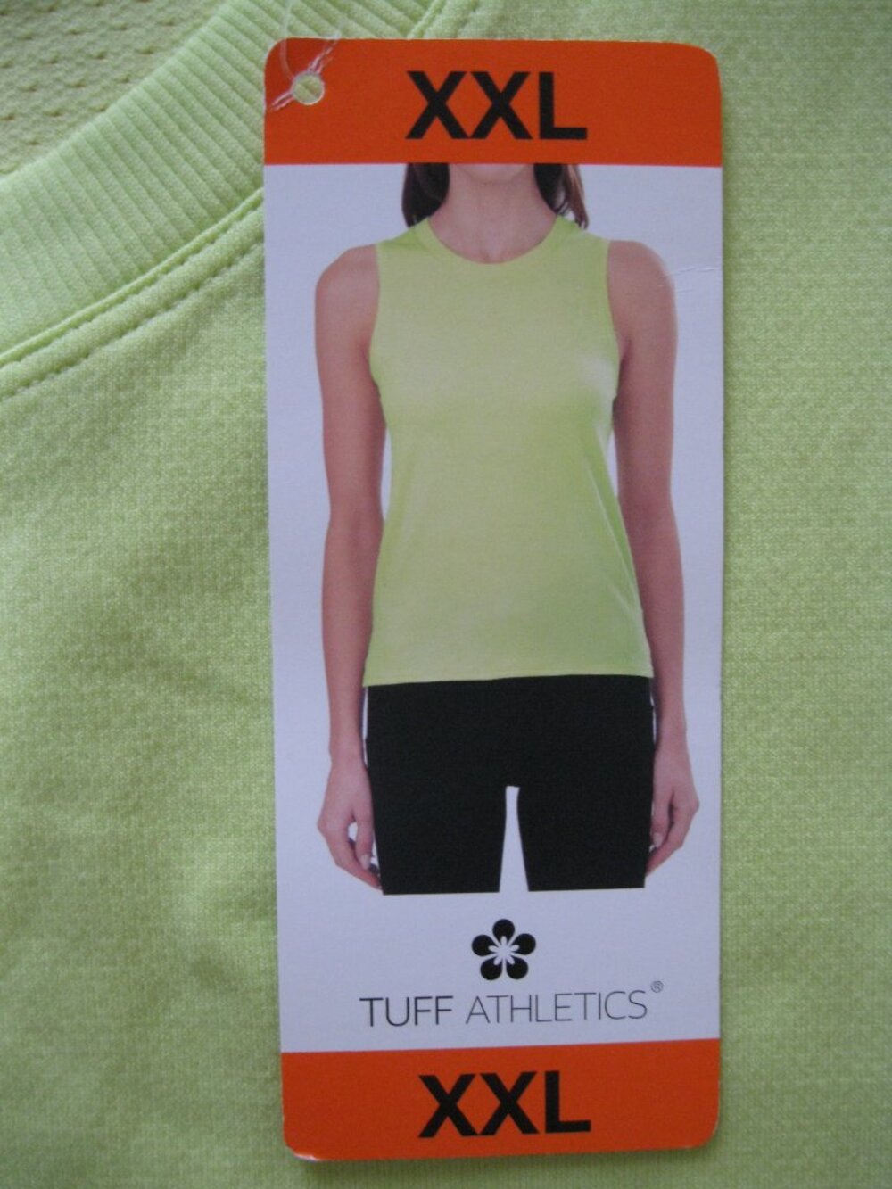 Tuff Athletics Women Tank Top Moisture-Wicking Breathable Stretch Lime Green XXL